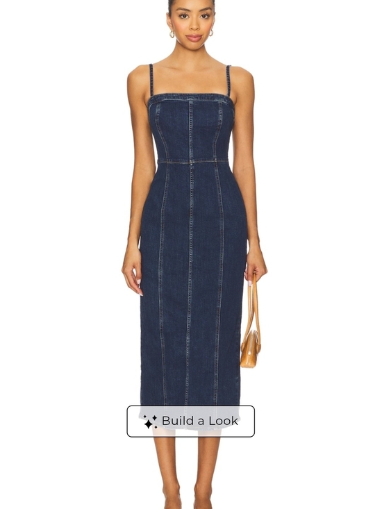 Levi's Dresses & Skirts - Levi's Denim Bustier Midi Dress in a medium blue wash